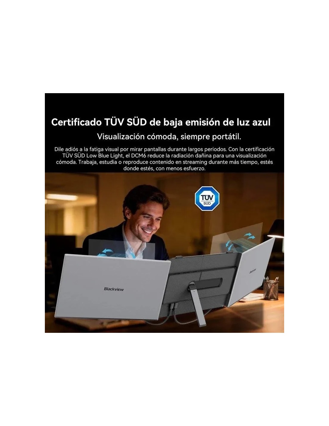 Monitor portátil doble Blackview DCM6 14 pulgadas Full HD IPS 5ms USB-