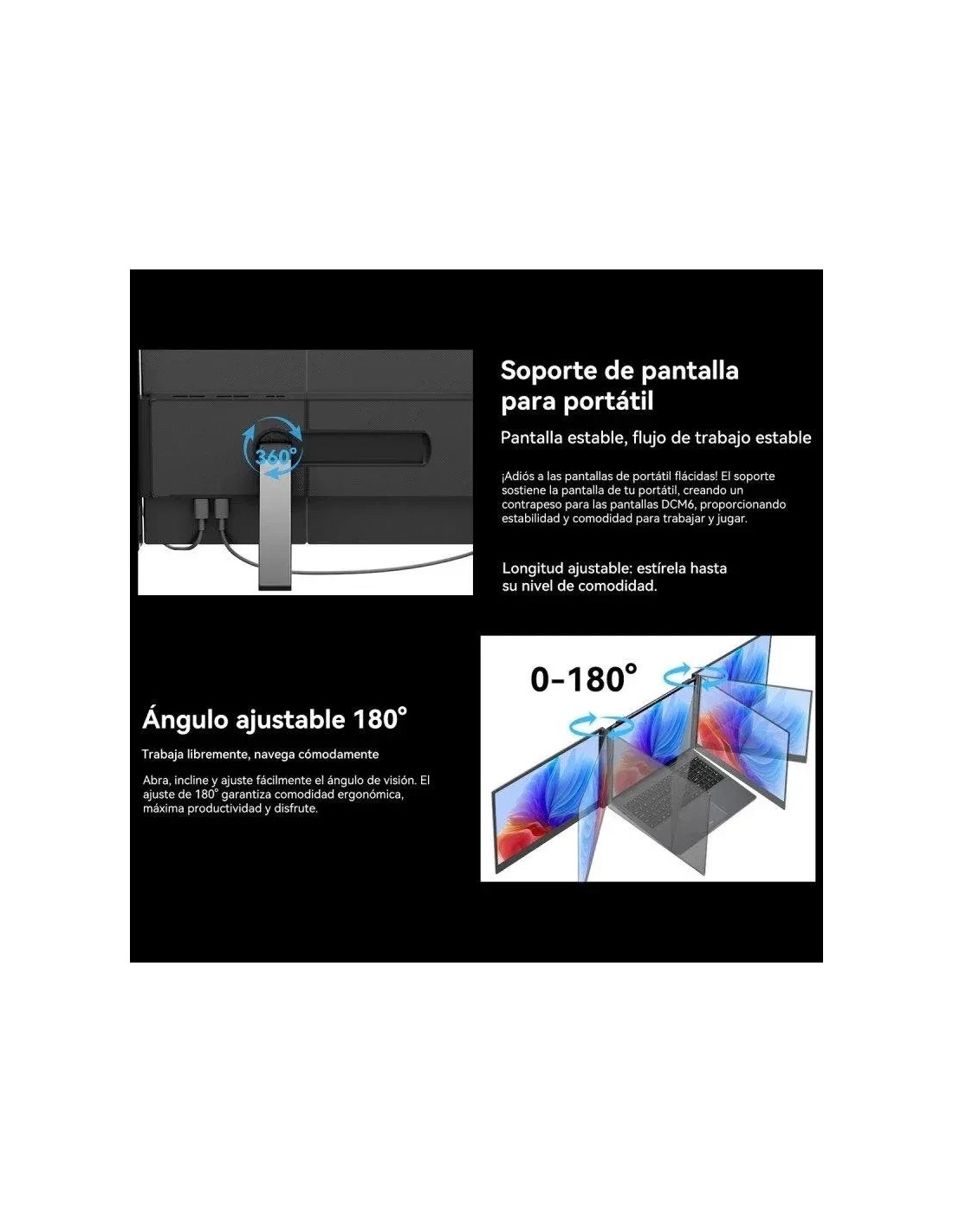 Monitor portátil doble Blackview DCM6 14 pulgadas Full HD IPS 5ms USB-