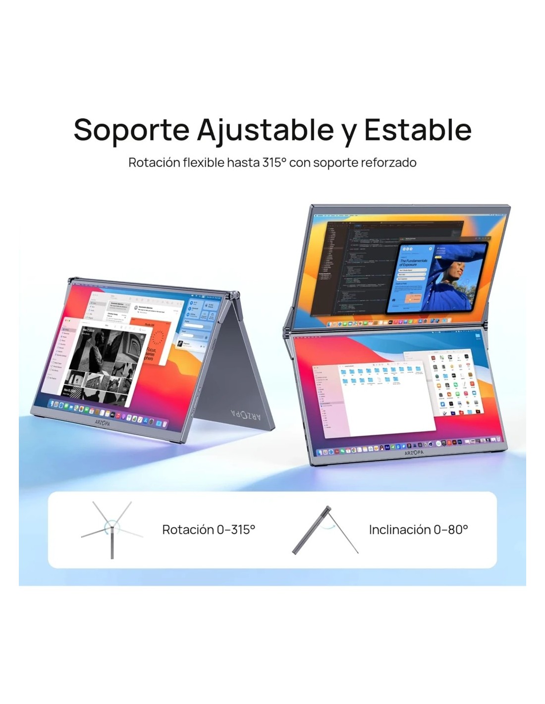 Monitor portátil Arzopa E1 Dual Screen 15,6 pulgadas Full HD IPS 60Hz