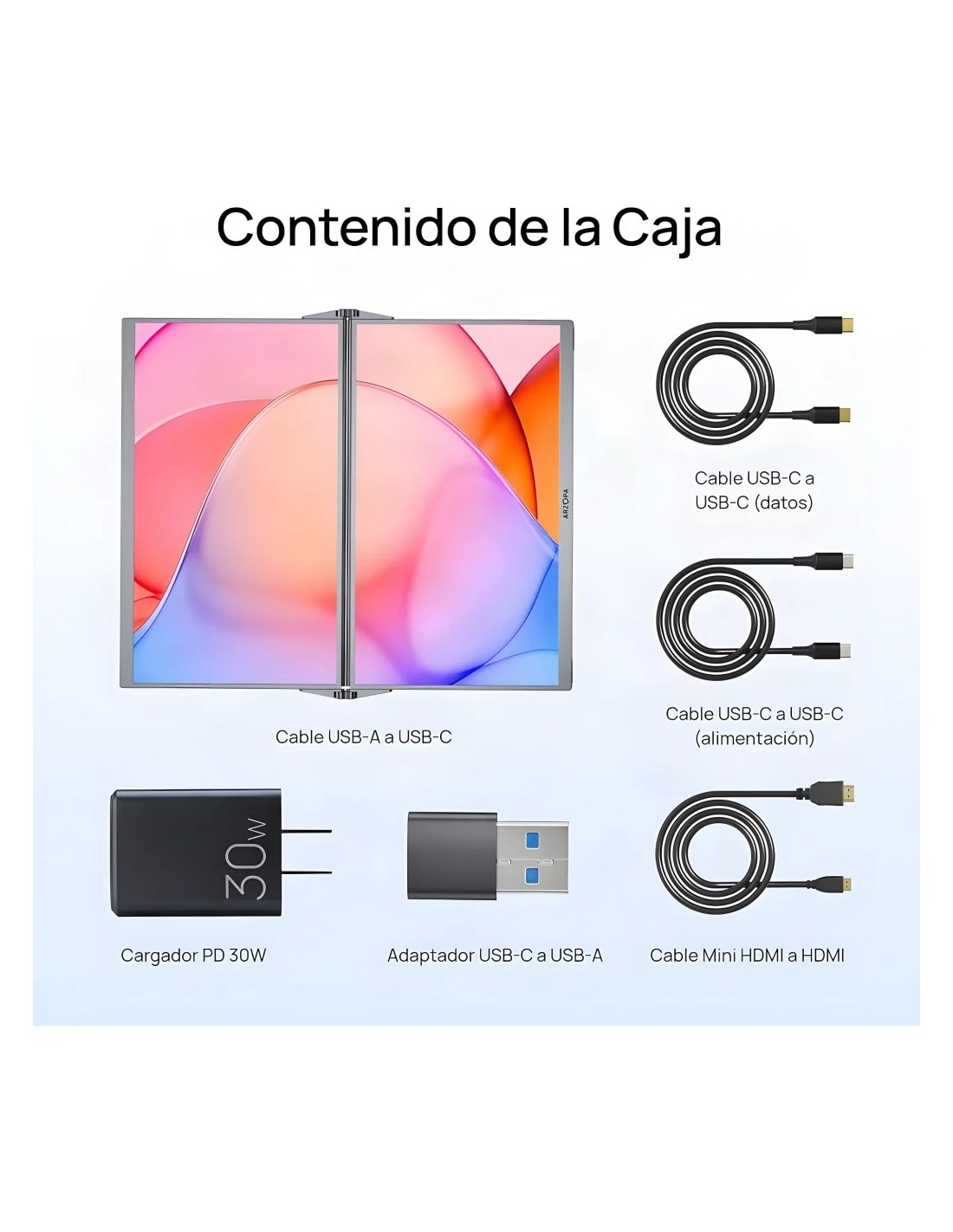 Monitor portátil Arzopa E1 Dual Screen 15,6 pulgadas Full HD IPS 60Hz