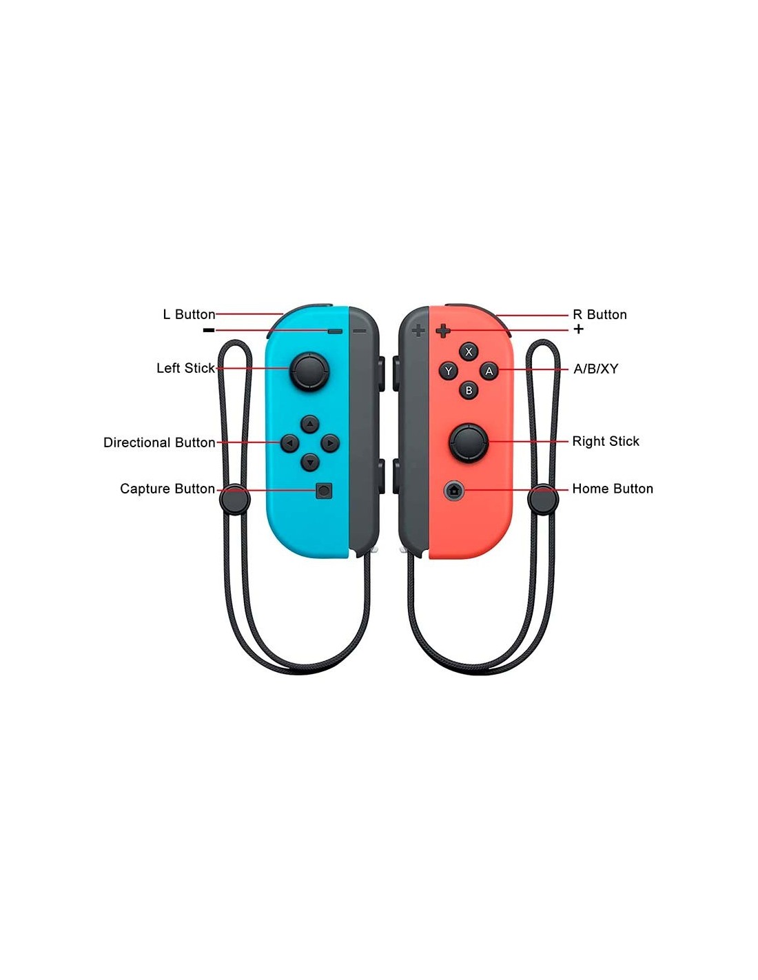 Mandos compatibles con Nintendo Switch Joy-Con Set Izq/Dcha Azul Neón/