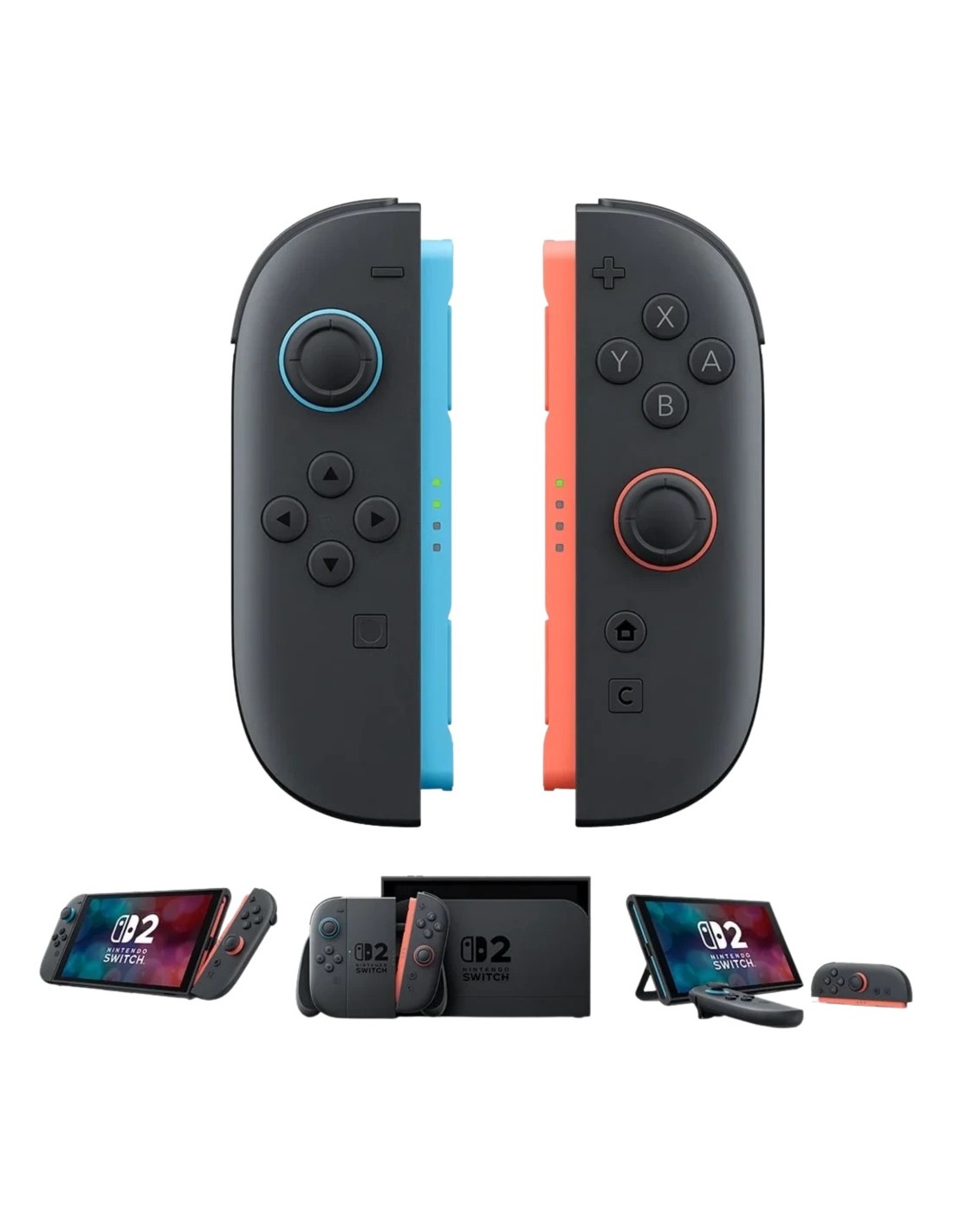 Mando inalámbrico Magnetic Set S2 compatible con Switch 2 Azul/Rojo Bl