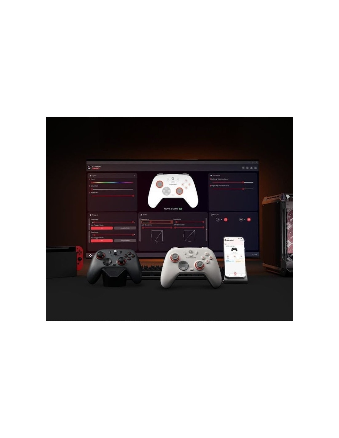Mando inalámbrico GameSir Nova 2 Lite Gris PC/Switch/Android/iOS vibra