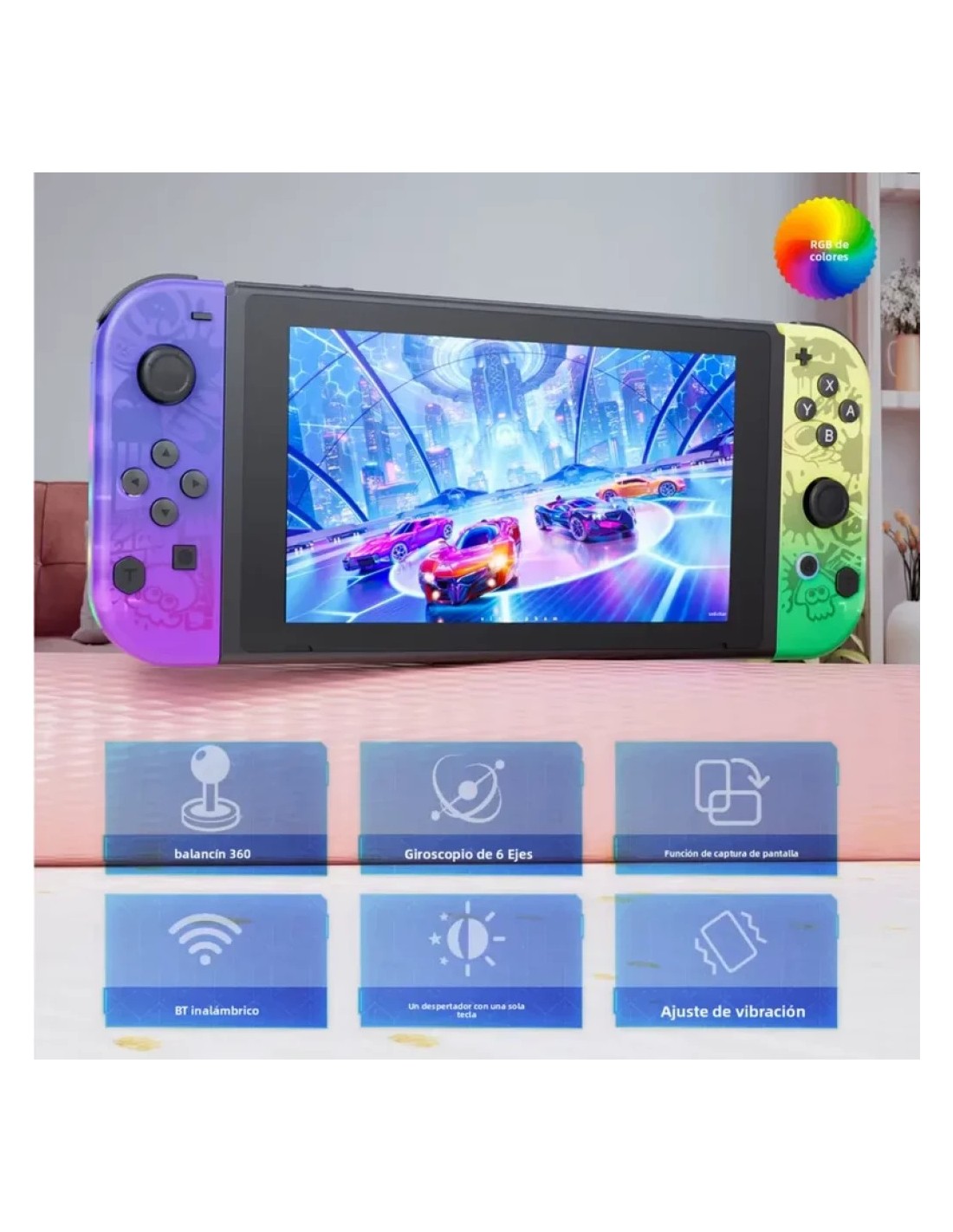 Mando J-C Set Izq/Dcha Púrpura/Verde Graffiti Switch 500mAh 15h