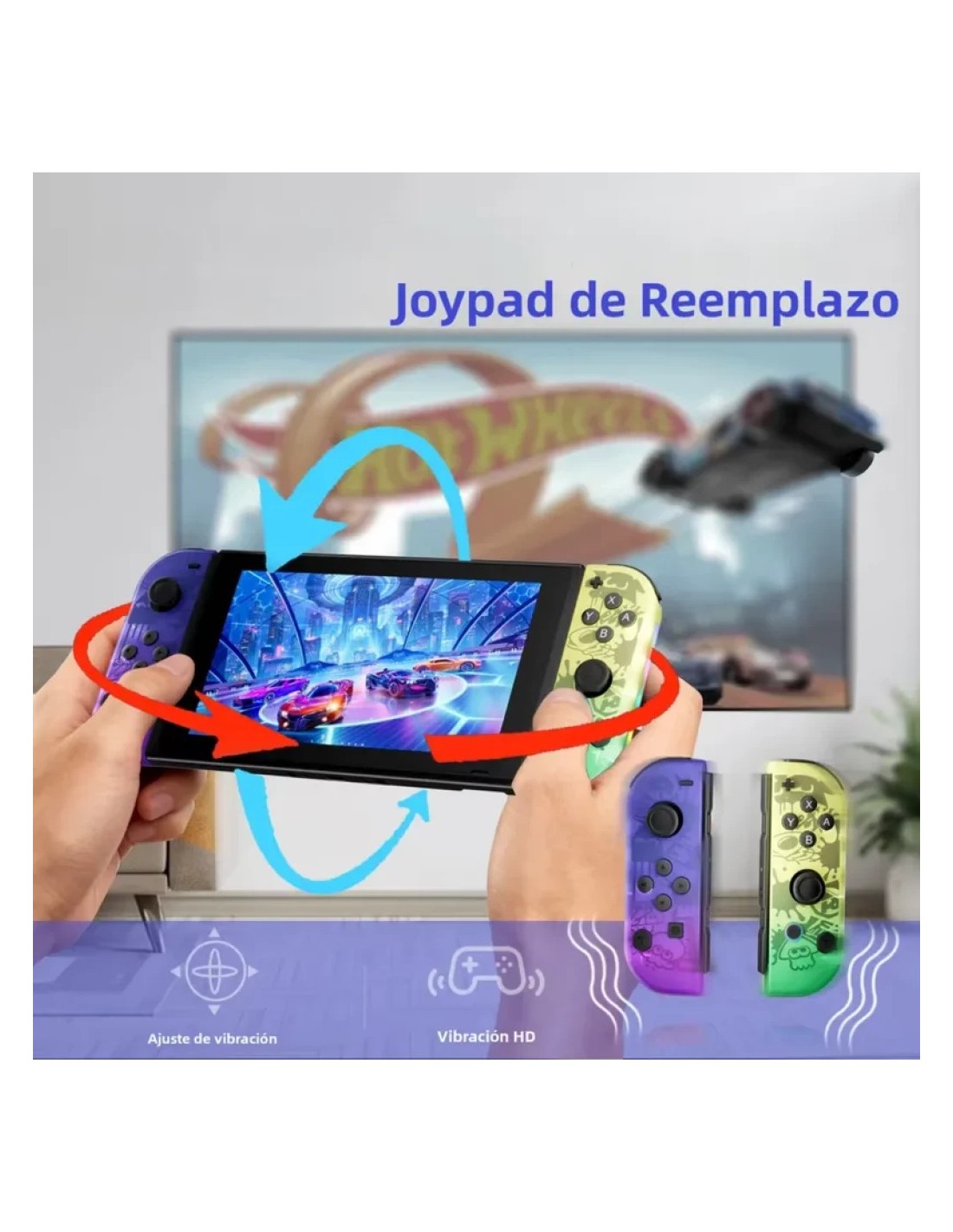Mando J-C Set Izq/Dcha Púrpura/Verde Graffiti Switch 500mAh 15h