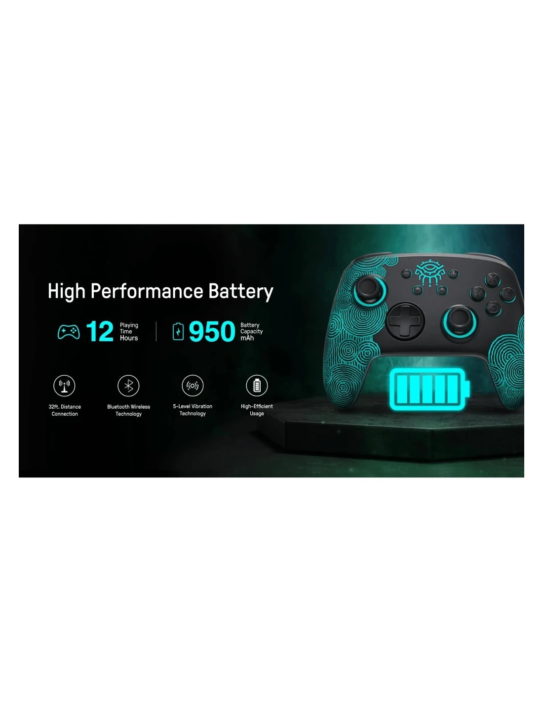 Mando inalámbrico FUNLAB Firefly Pro Edición Zonai RGB Switch Bluetoot