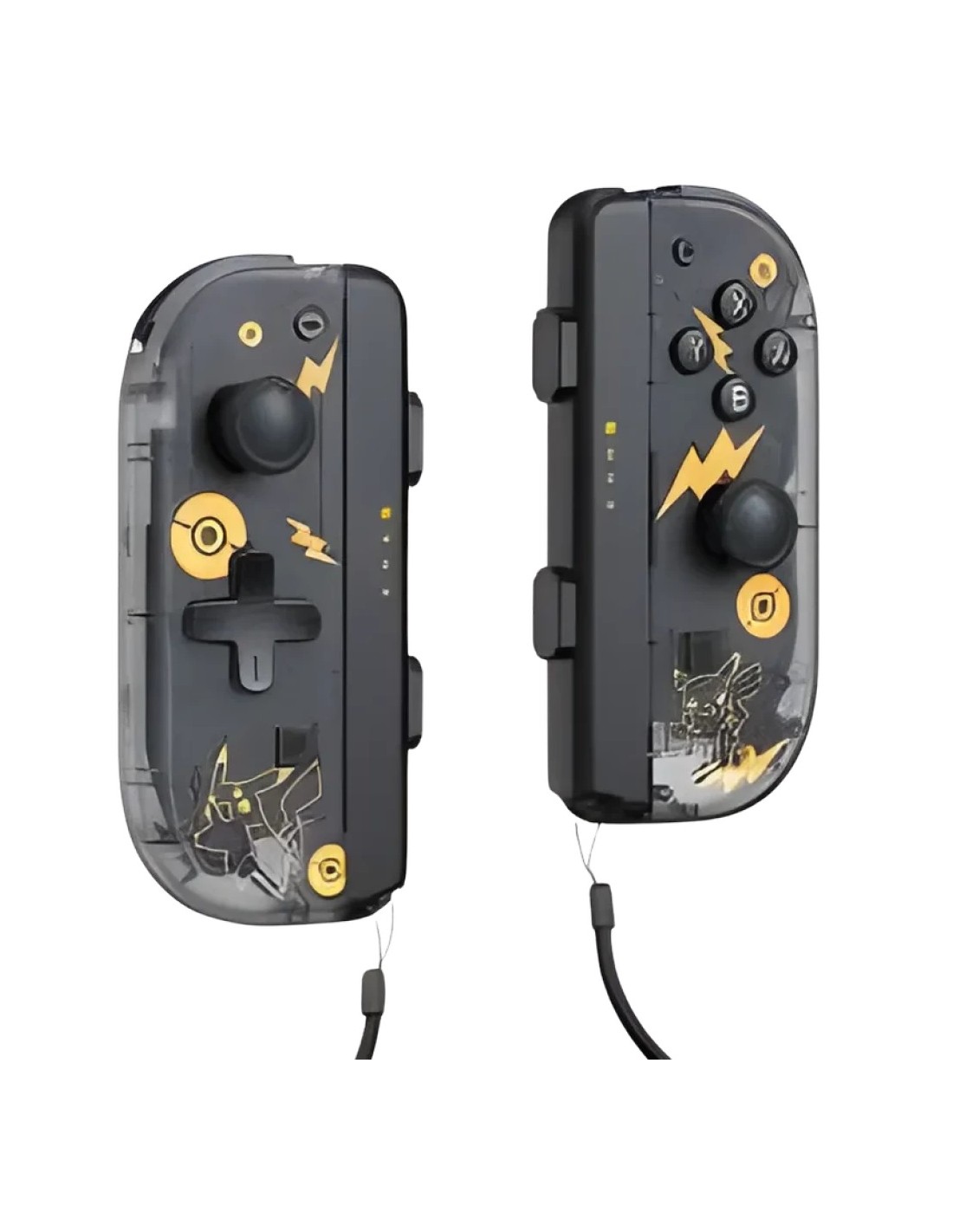 Mando J-C Set Izq/Dcha Transparente/Amarillo Switch 500mAh 15h