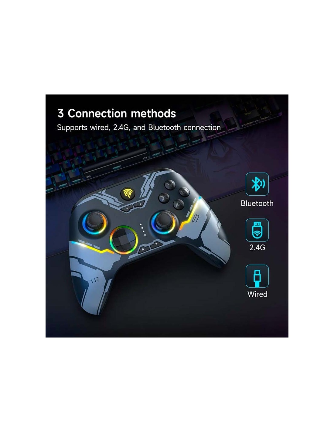 Gamepad EasySMX X15 Mech para PC, Nintendo Switch y Smartphone (Androi
