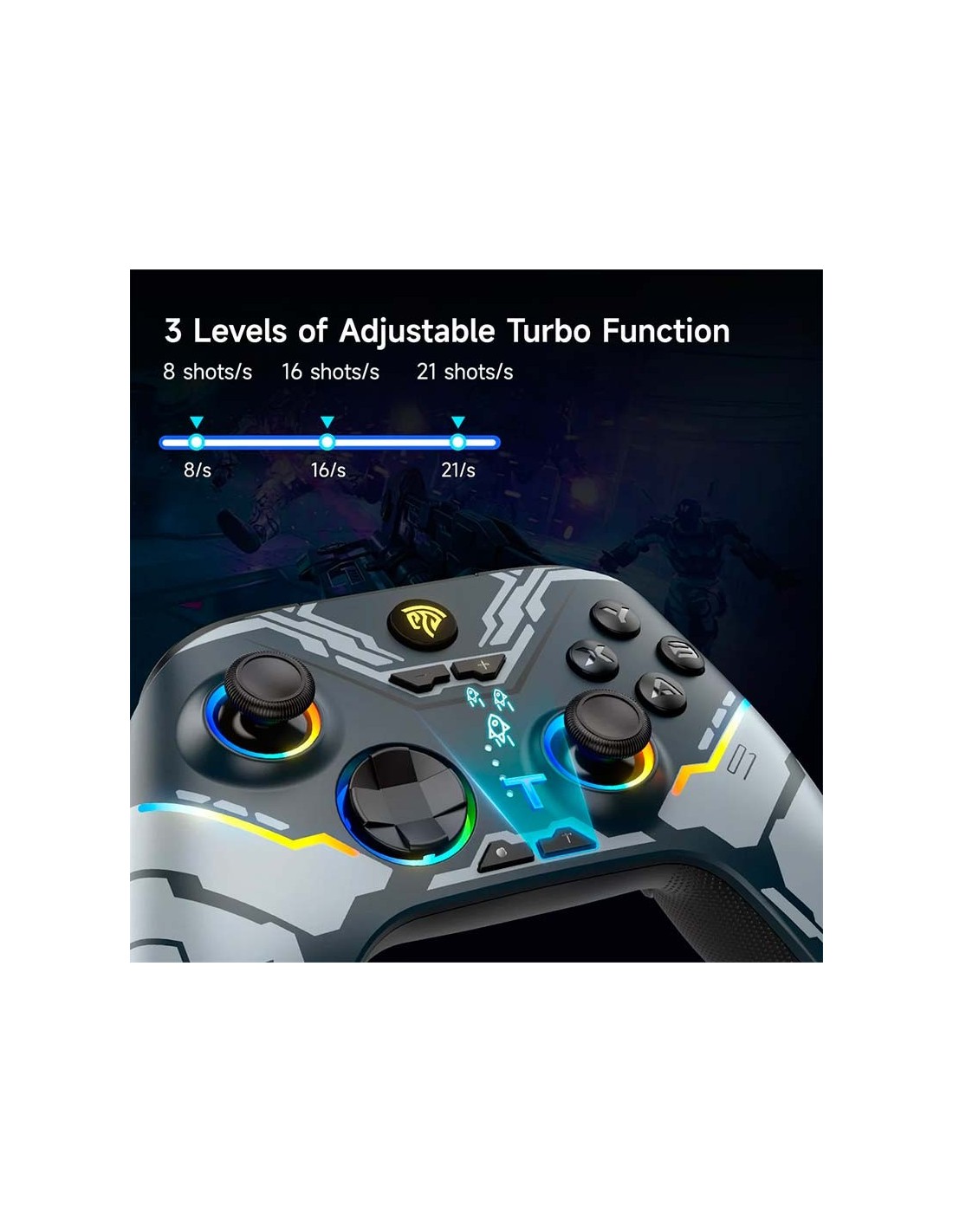 Gamepad EasySMX X15 Mech para PC, Nintendo Switch y Smartphone (Androi