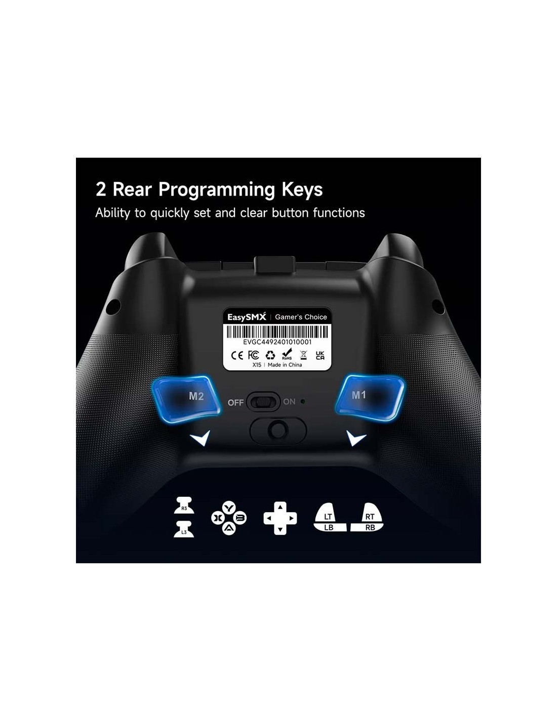 Gamepad EasySMX X15 Mech para PC, Nintendo Switch y Smartphone (Androi