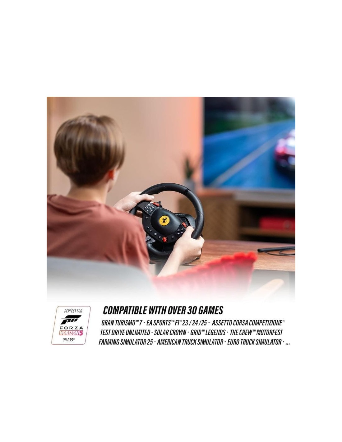Thrustmaster T98 Ferrari 296 GTB para PS5, PS4, PC 2 pedales levas de 