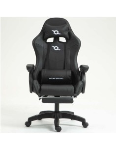 Silla PowerGaming LED RGB Altavoz Masaje Reposapiés Negro 120kg 2