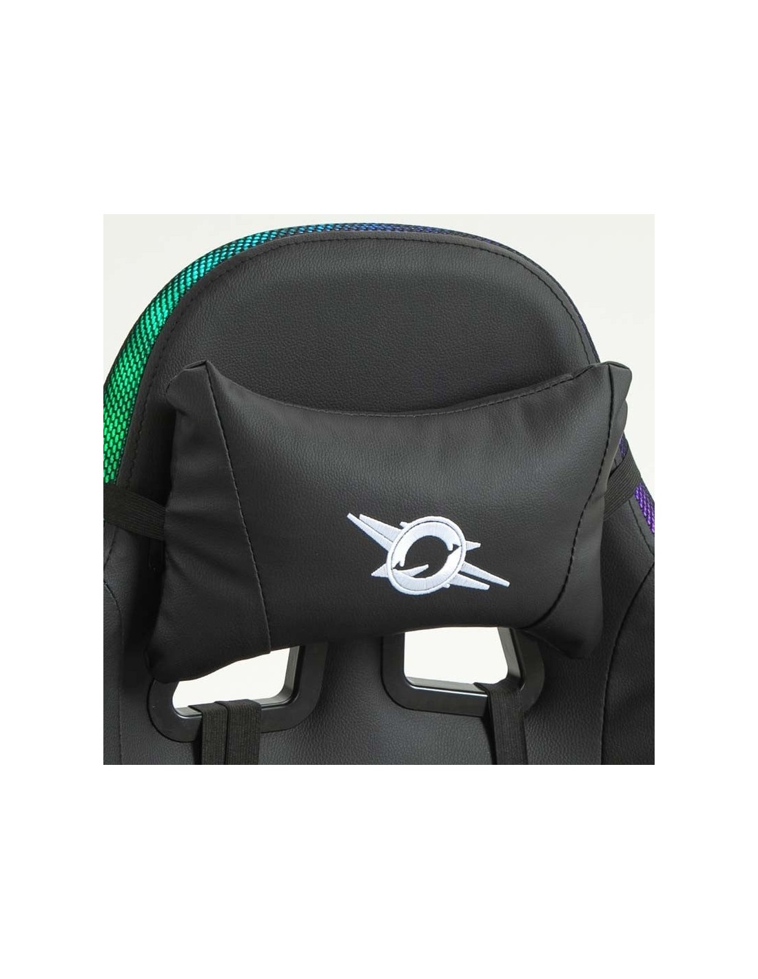Silla PowerGaming LED RGB 7 puntos Masaje Reposapiés Negro 120kg