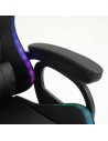 Silla PowerGaming LED RGB 7 puntos Masaje Reposapiés Negro 120kg