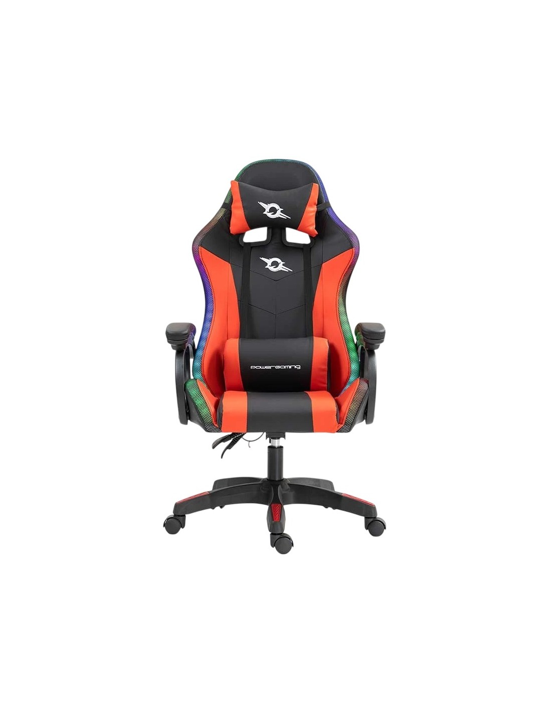 Silla PowerGaming LED RGB Negro+Rojo 120kg reposacabezas en Logroño