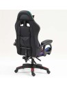 Silla PowerGaming LED RGB Negro+Rojo 120kg reposacabezas en Logroño