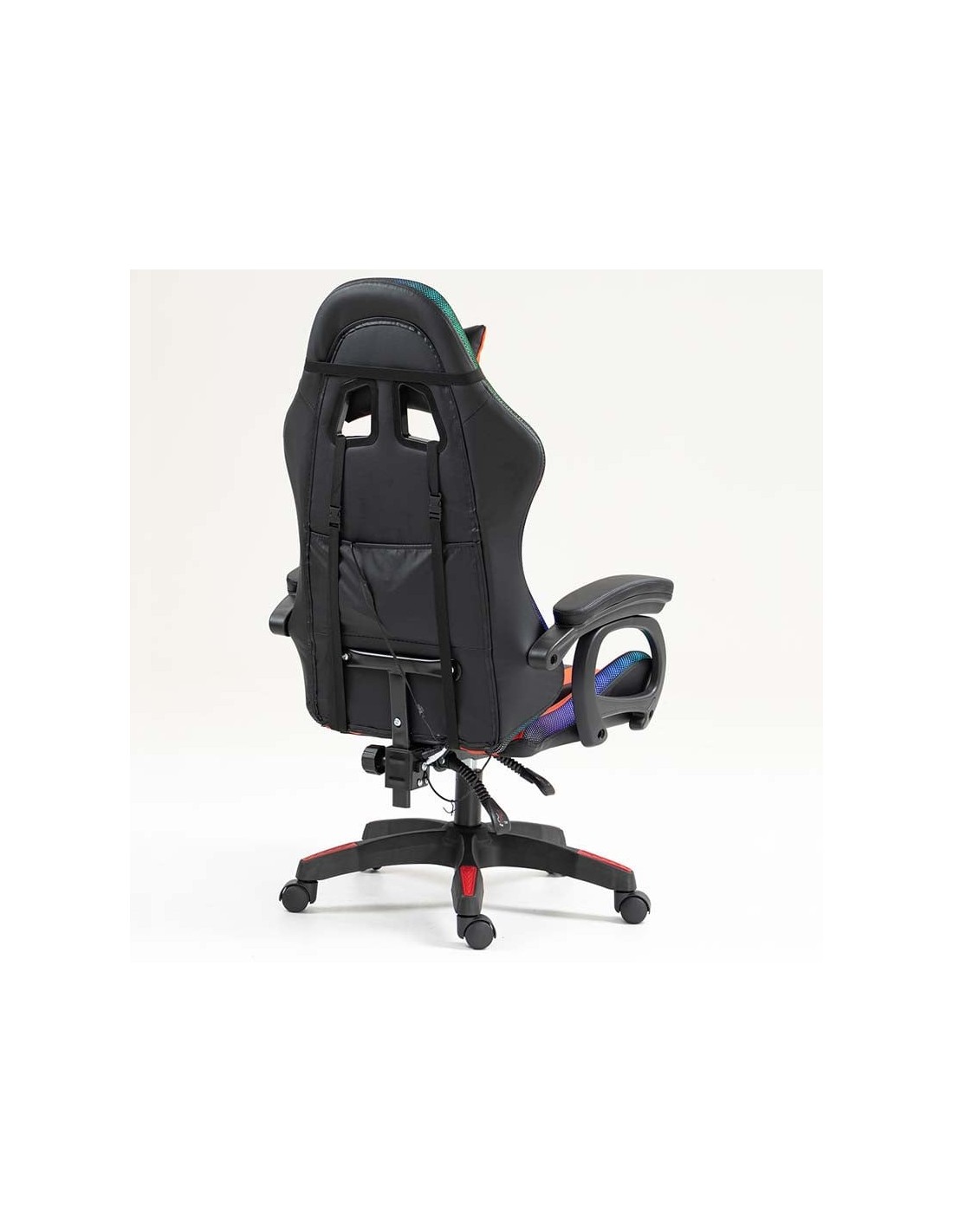 Silla PowerGaming LED RGB Negro+Rojo 120kg reposacabezas en Logroño