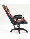 Silla PowerGaming LED RGB Negro+Rojo 120kg reposacabezas en Logroño