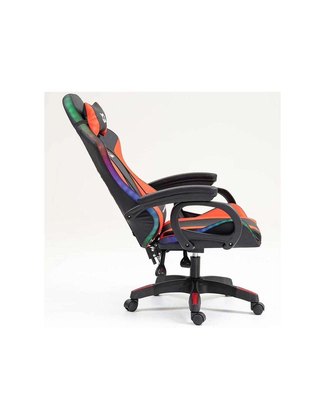 Silla PowerGaming LED RGB Negro+Rojo 120kg reposacabezas en Logroño