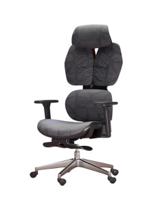 Silla gaming ergonómica Crato Gris reposabrazos 3D cojín lumbar malla 