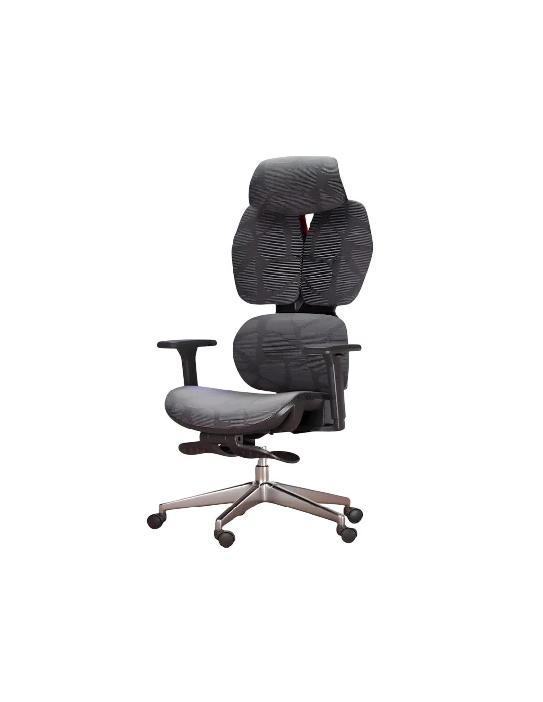 Silla gaming ergonómica Crato Gris reposabrazos 3D cojín lumbar malla 