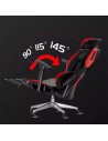 Silla gaming ergonómica Crato Gris reposabrazos 3D cojín lumbar malla 