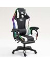 Silla gaming PowerGaming LED RGB con Altavoz Bluetooth, Masaje y Repos