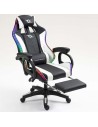 Silla gaming PowerGaming LED RGB con Altavoz Bluetooth, Masaje y Repos