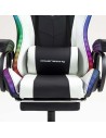 Silla gaming PowerGaming LED RGB con Altavoz Bluetooth, Masaje y Repos