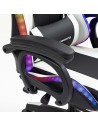 Silla gaming PowerGaming LED RGB con Altavoz Bluetooth, Masaje y Repos