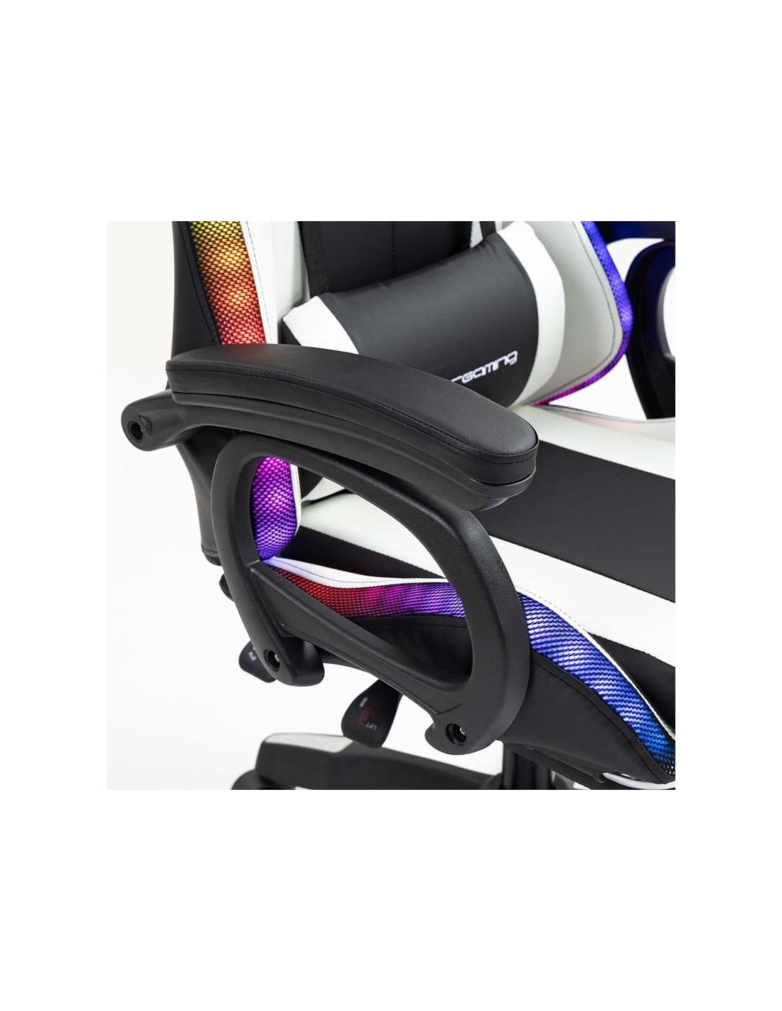 Silla gaming PowerGaming LED RGB con Altavoz Bluetooth, Masaje y Repos