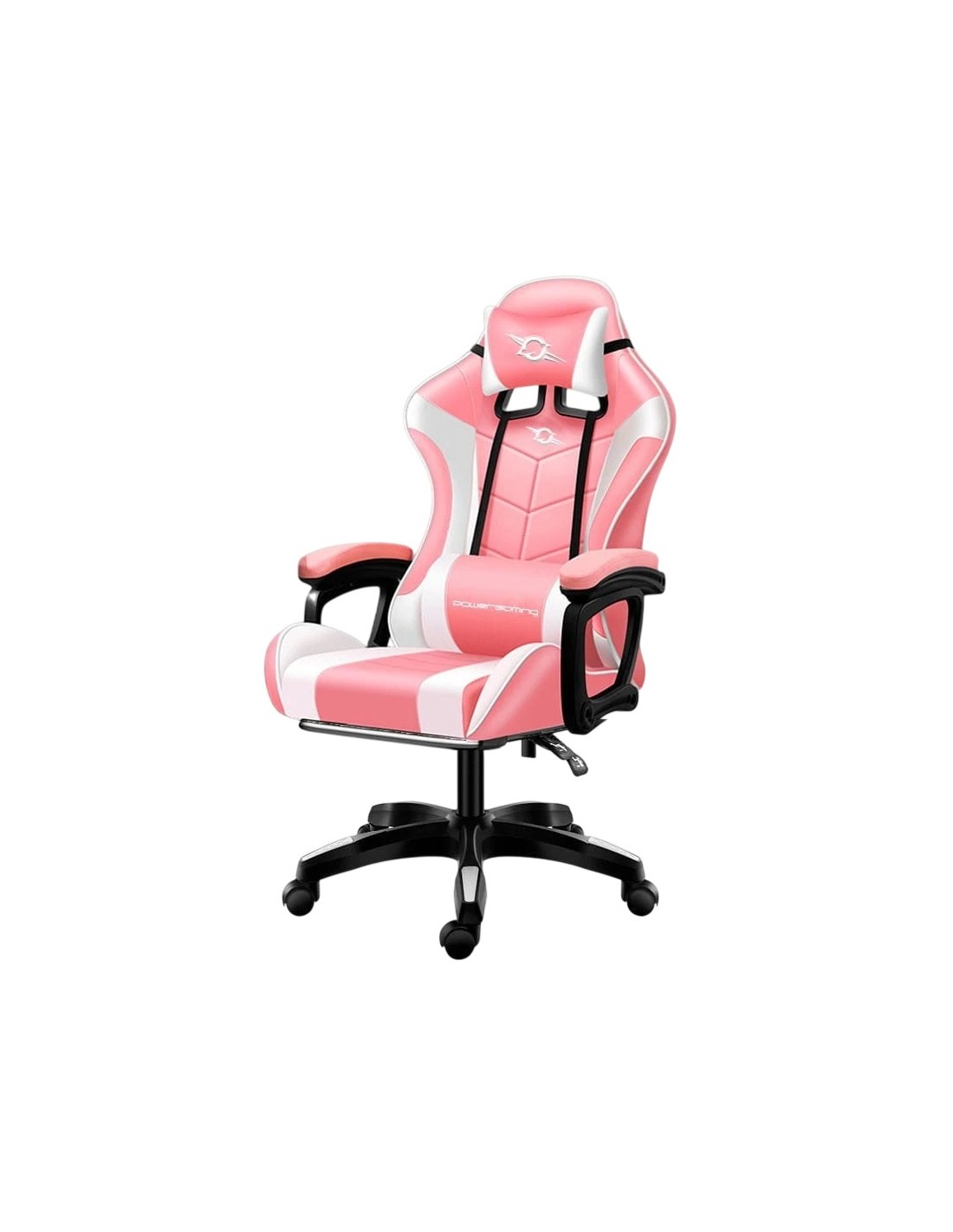 Silla gaming PowerGaming Blanco Rosa 120kg en Logroño