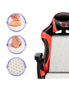 Silla gaming PowerGaming Blanco Rosa 120kg en Logroño 2