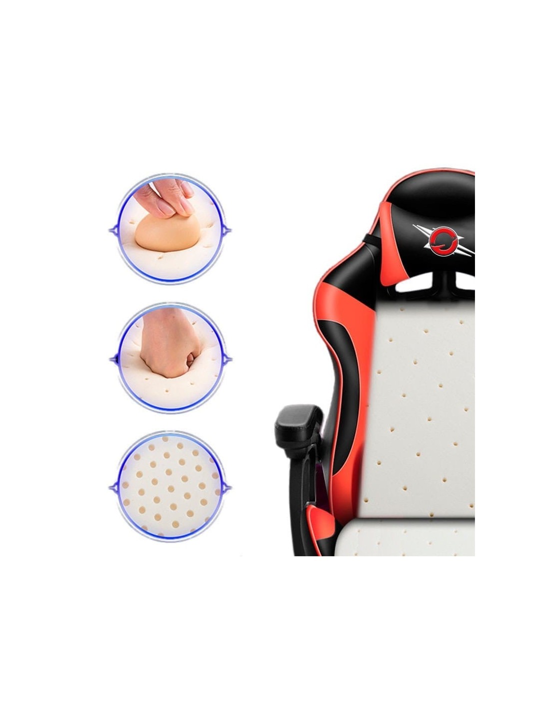 Silla gaming PowerGaming Blanco Rosa 120kg en Logroño