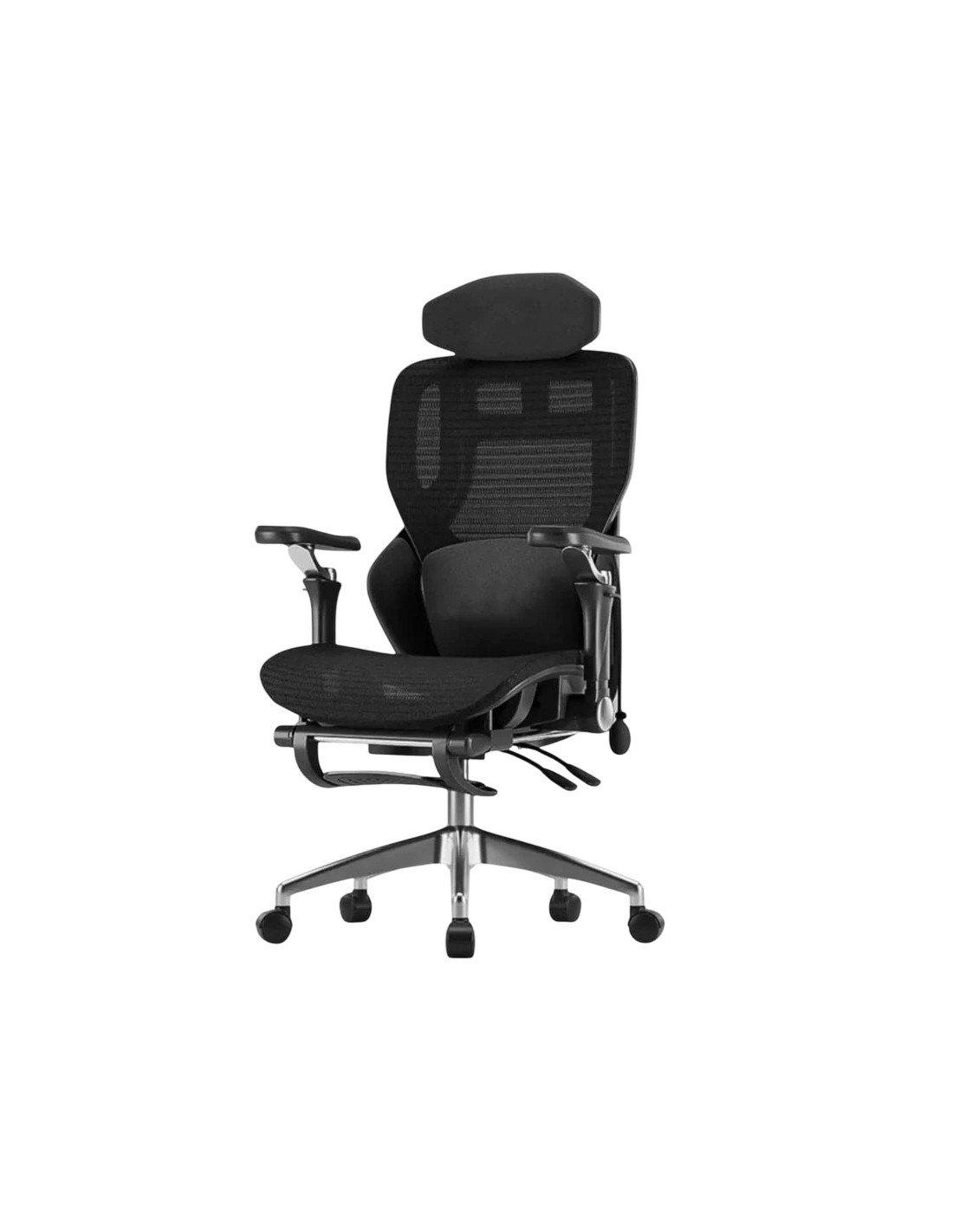 Amarante Negro reclinable cojín lumbar tela Silla de oficina ergonómic