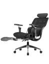 Amarante Negro reclinable cojín lumbar tela Silla de oficina ergonómic