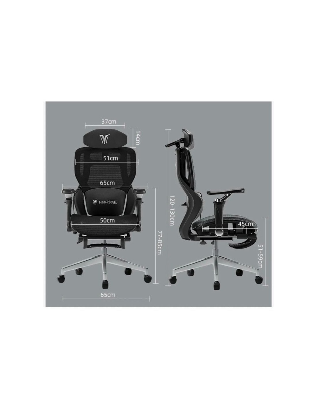Amarante Negro reclinable cojín lumbar tela Silla de oficina ergonómic