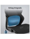 Amarante Negro reclinable cojín lumbar tela Silla de oficina ergonómic