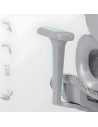 Powerbasic Pinhel Gris reposabrazos 4D reclinable reposacabezas cojín 