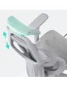 Powerbasic Pinhel Gris reposabrazos 4D reclinable reposacabezas cojín 