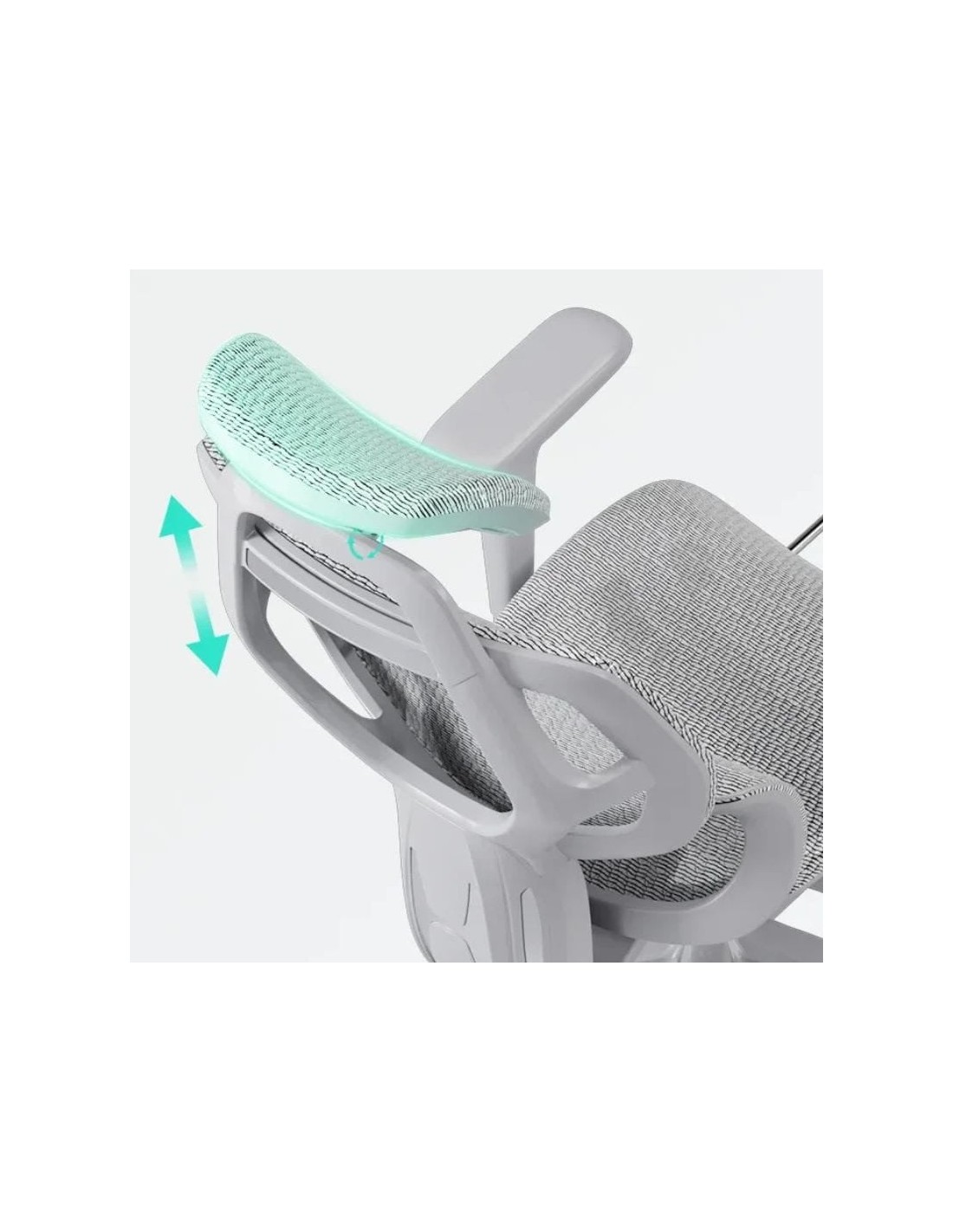 Powerbasic Pinhel Gris reposabrazos 4D reclinable reposacabezas cojín 