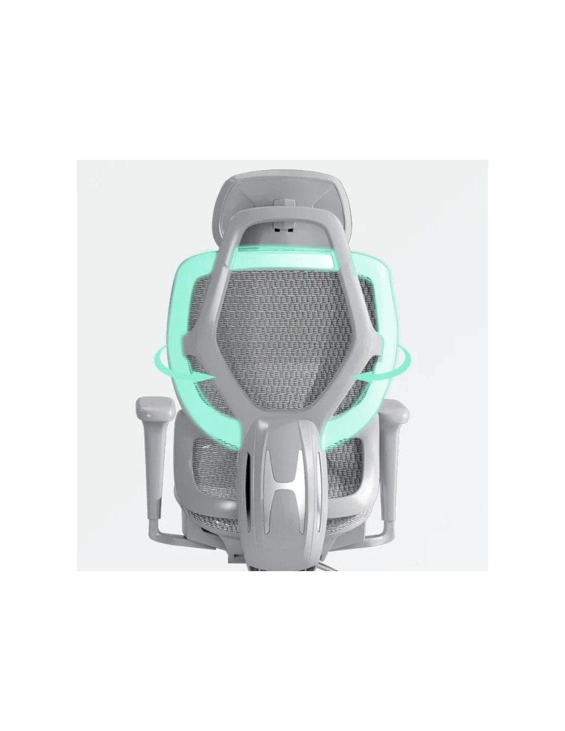 Powerbasic Pinhel Gris reposabrazos 4D reclinable reposacabezas cojín 