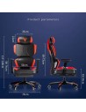 Silla gaming ergonómica Obidos Roja reposapiés en Logroño