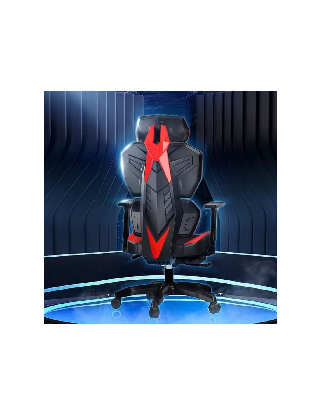 Silla gaming ergonómica Obidos Roja reposapiés en Logroño