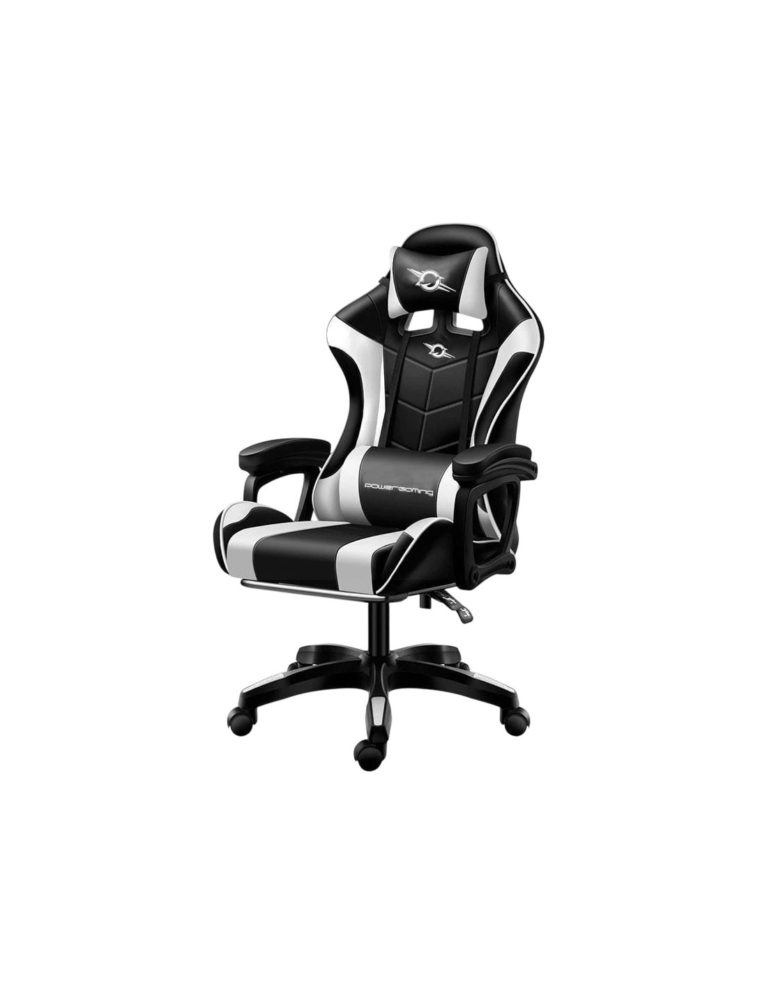 Silla Gaming PowerGaming con Altavoz Bluetooth y Masaje Blanco