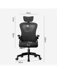 Powerbasic Lagos 110kg reposacabezas Silla de oficina ergonómica 2