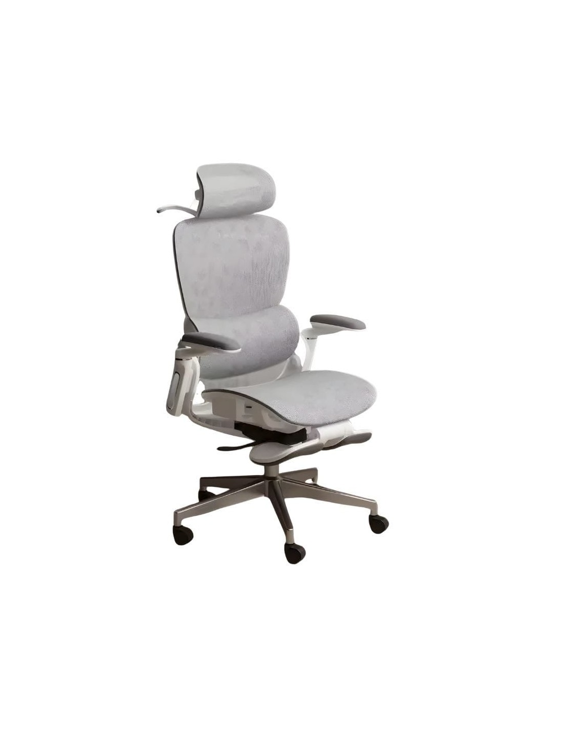 Powerbasic Elvas Gris 150kg reposabrazos 3D reposacabezas cojín lumbar