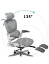 Powerbasic Elvas Gris 150kg reposabrazos 3D reposacabezas cojín lumbar