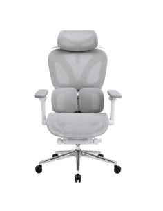 Powerbasic Beja Gris 120kg reposacabezas cojín lumbar malla Silla de o