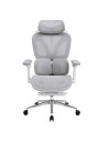 Powerbasic Beja Gris 120kg reposacabezas cojín lumbar malla Silla de o